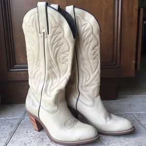 Women's Cream Kenny Rogers Cowboy Boots
